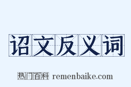诏文反义词是什么意思的图片